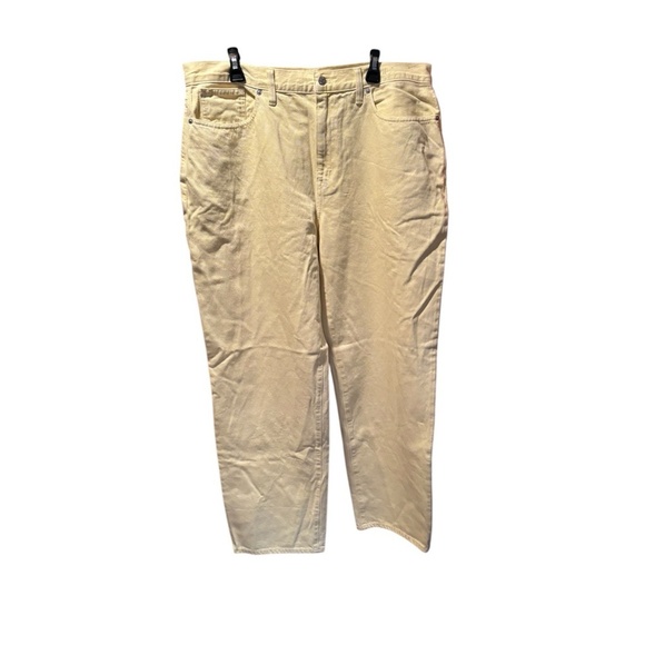Madewell Baggy Straight Jeans Garment Dyed Edition in Yellow Size 32 - Picture 1 of 9